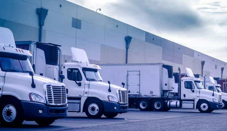 trucks at loading dock