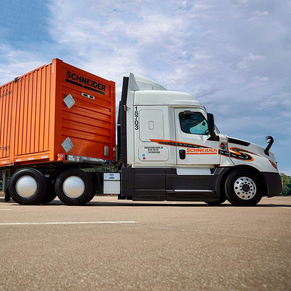 long haul intermodal truck image