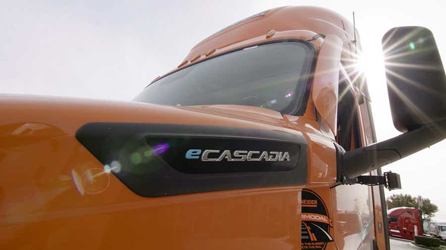 Close-up of the eCascadia 