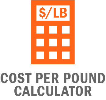 Shipping cost per pound calculator icon